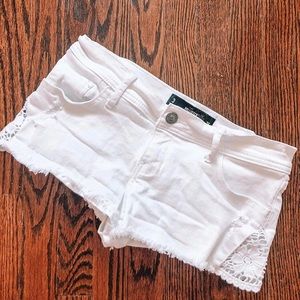 White jean shorts Hollister!
